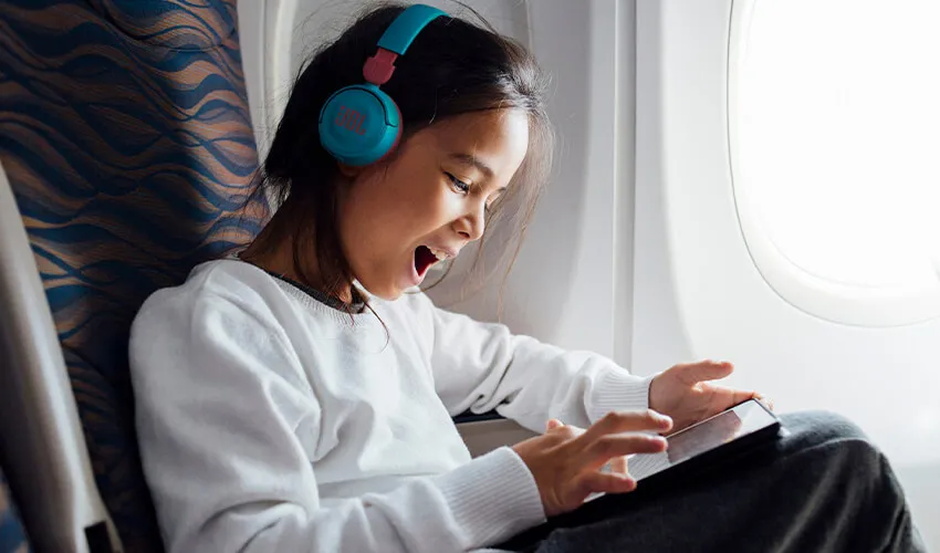 Căști JBL JR310, Albastru deschis