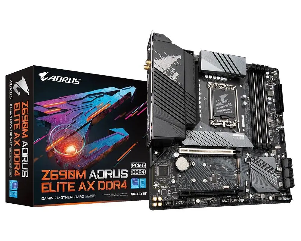 Placă de bază Gigabyte Z690M AORUS ELITE AX DDR4, LGA1700, Intel Z690, ATX