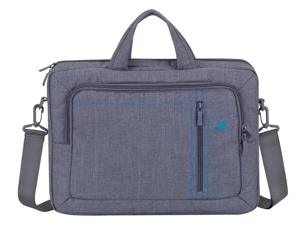 Geantă pentru Laptop RivaCase Alpendorf, 15.6", Poliester, Gri