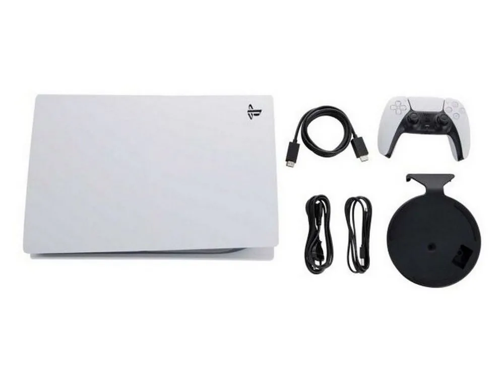 Consolă de jocuri SONY PlayStation 5 Digital Edition, Alb, "Horizon Forbidden West" (Voucher) 