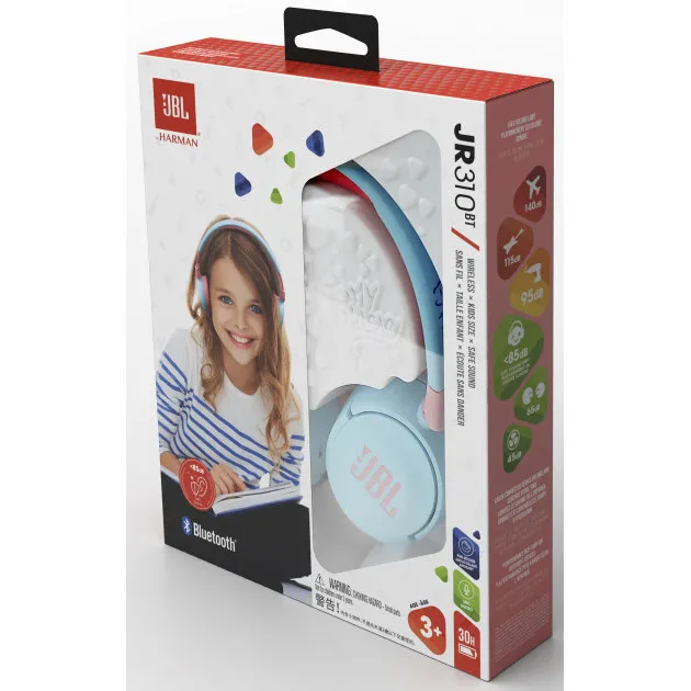 Căști JBL JR310, Albastru deschis