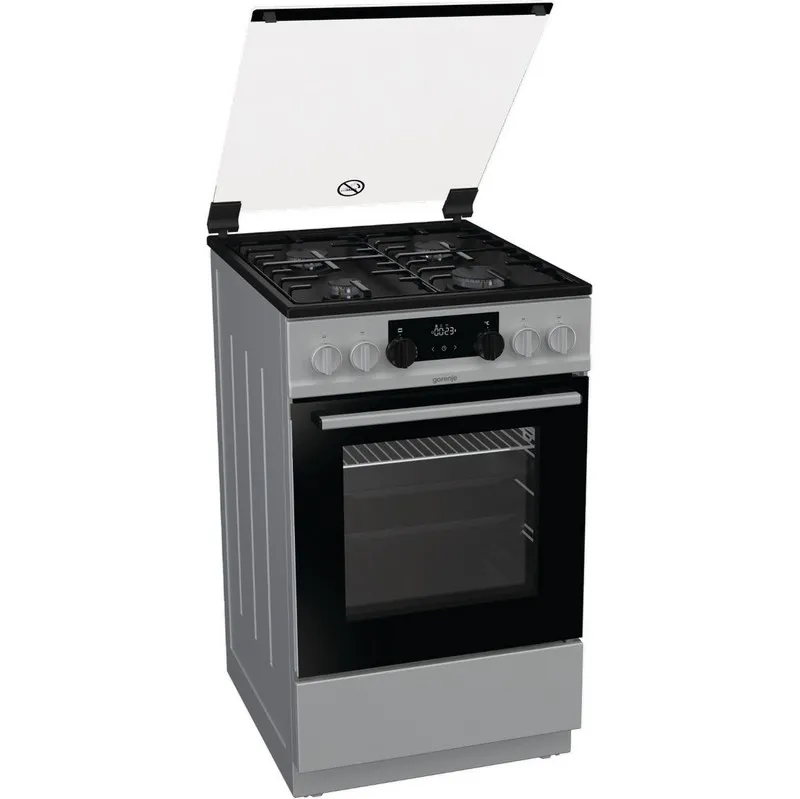 Aragaz Mixt Gorenje MEKS512S, Argintiu