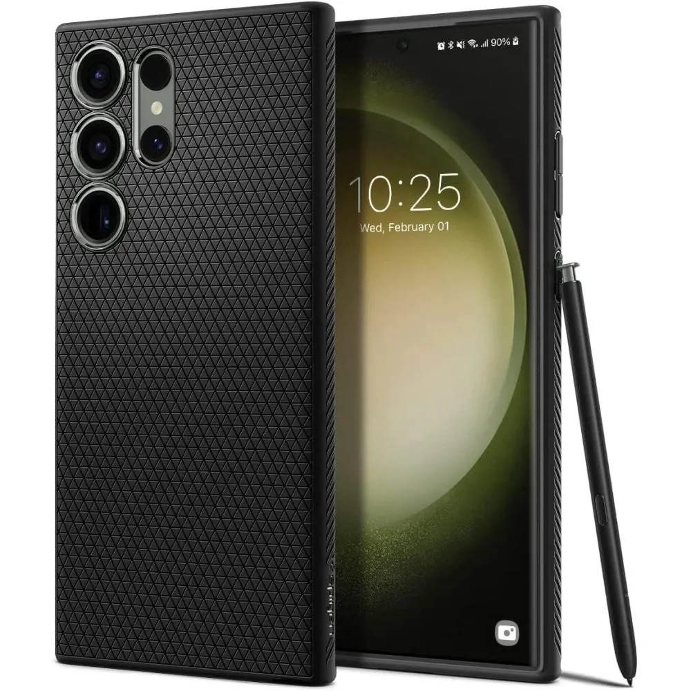 Husă Spigen Samsung S23 Ultra, Liquid Air, Negru mat