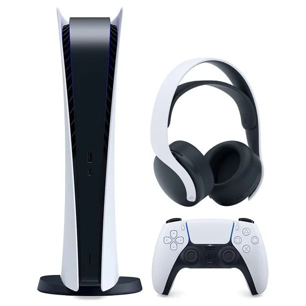 Consolă de jocuri SONY PlayStation 5 Digital Edition, Alb, "Horizon Forbidden West" (Voucher) 
