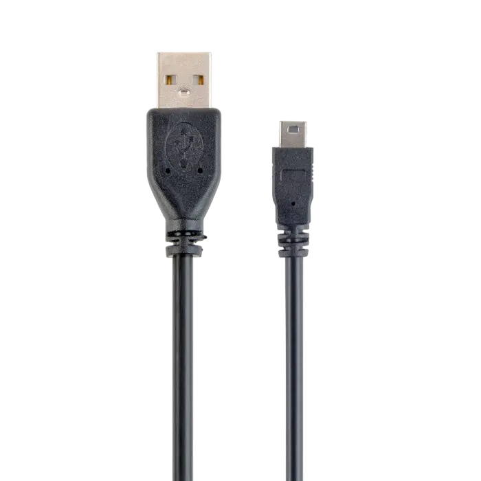 Cable de date Cablexpert CCP-USB2-AM5P-1, USB Type-A (F)/Mini-USB, 0,3m, Negru