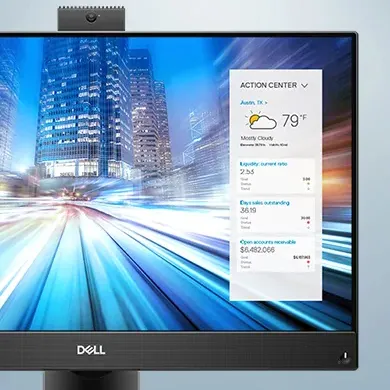 Computer All-in-One DELL OptiPlex 7470, 23,8", Intel Core i7-9700, 16GB/256GB, Windows 10 Pro 64-bit, Negru