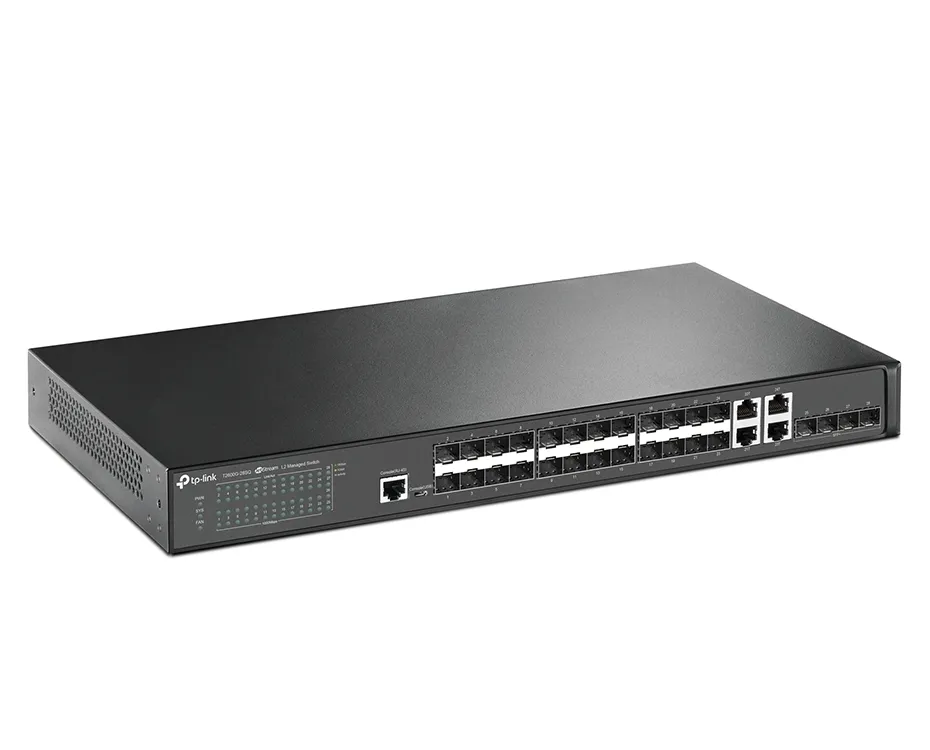 Switch de rețea TP-LINK T2600G-28SQ, 24x 10/100/1000 Mbps, 4x SFP+