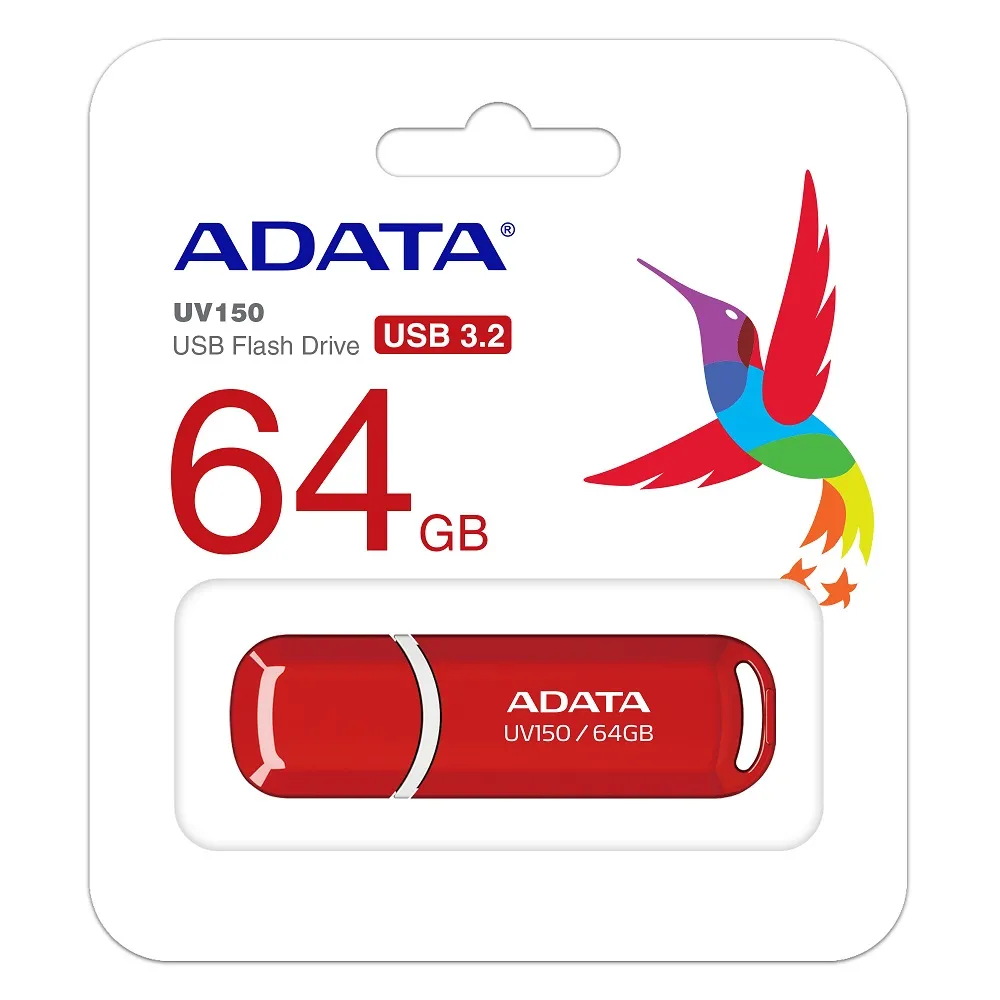 Memorie USB ADATA UV150, 64GB, Roșu