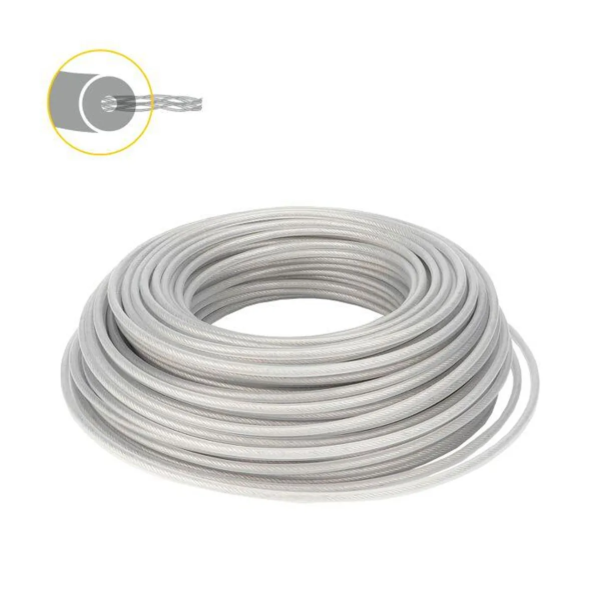 Fir nylon TATTA patrat 3:0mm*15m cu gri metalic TT2006    