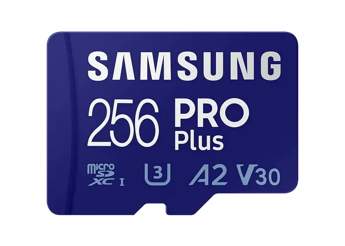 256GB MicroSD (Class 10) UHS-I (U3) +SD adapter, Samsung PRO Plus 
