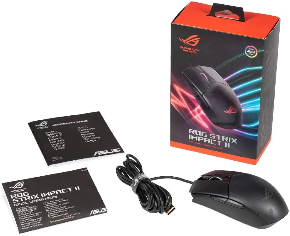 Gaming Mouse ASUS ROG Strix Impact II, Negru