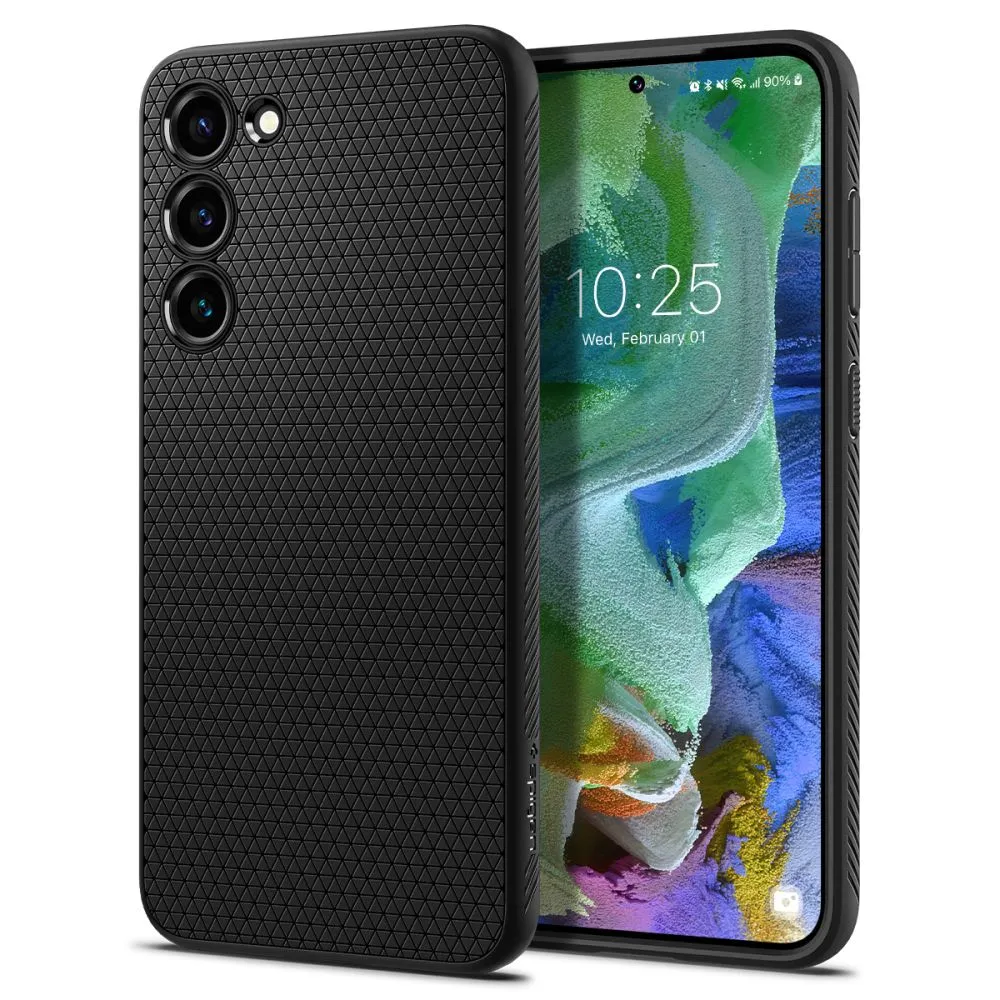 Husă Spigen Samsung S23+, Liquid Air, Negru mat