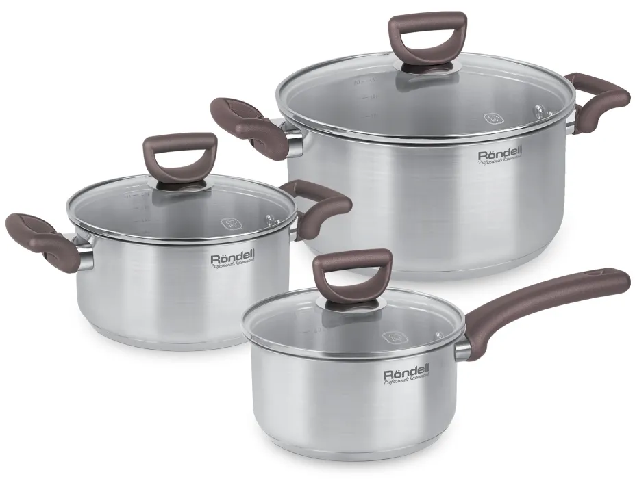 Un set de vase Rondell RDS-1324, 4,8L, Oțel inoxidabil