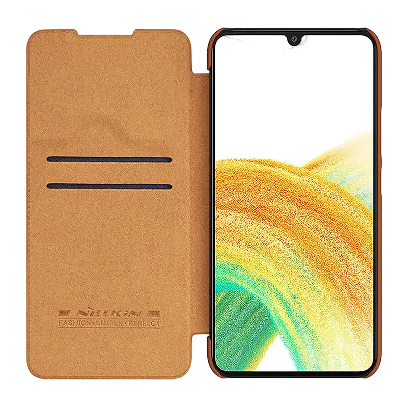 Husă tip carte Nillkin Galaxy A34 - Qin LC, Maro