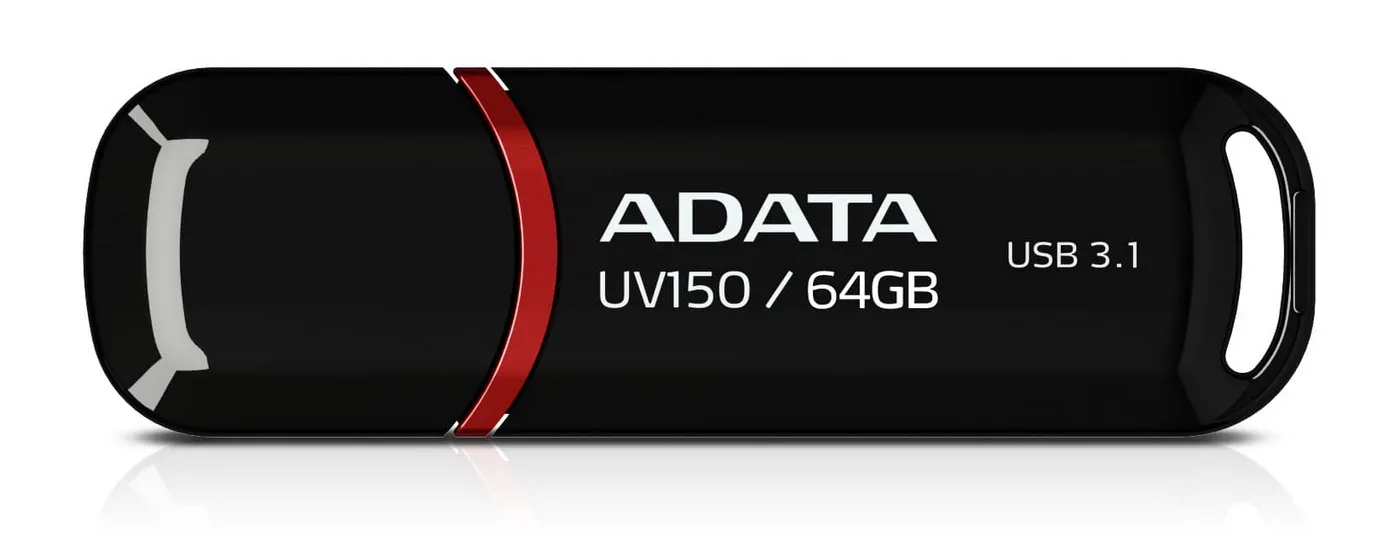Memorie USB ADATA UV150, 64GB, Negru/Rosu