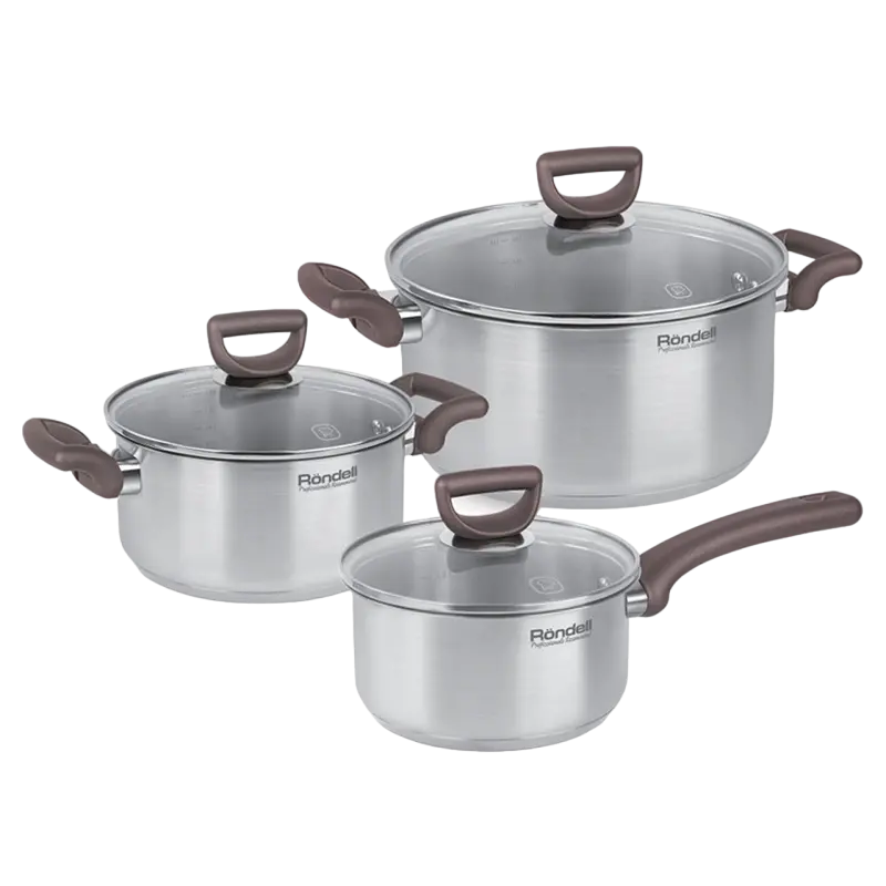 Un set de vase Rondell RDS-1324, 4,8L, Oțel inoxidabil