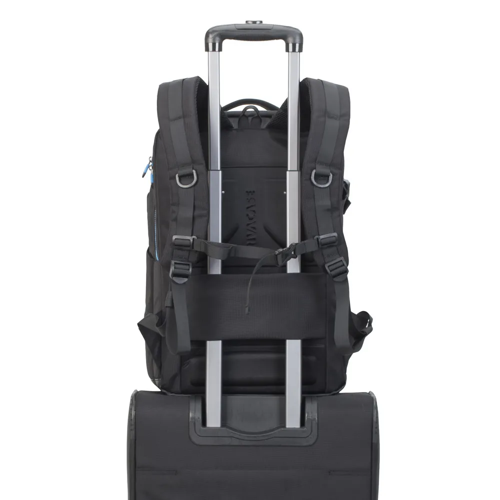 Rucsac pentru Laptop RivaCase Borneo, 17.3", Poliester, Negru