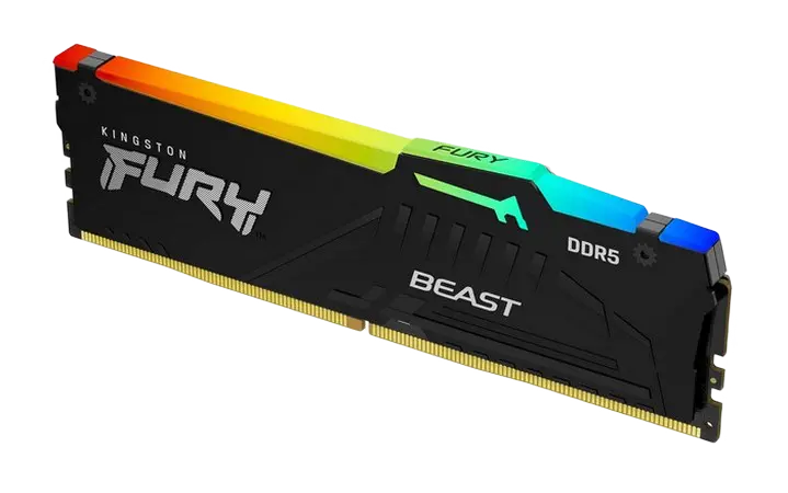 Memorie RAM Kingston FURY Beast RGB, DDR5 SDRAM, 5200 MHz, 32 GB, KF552C40BBA-32