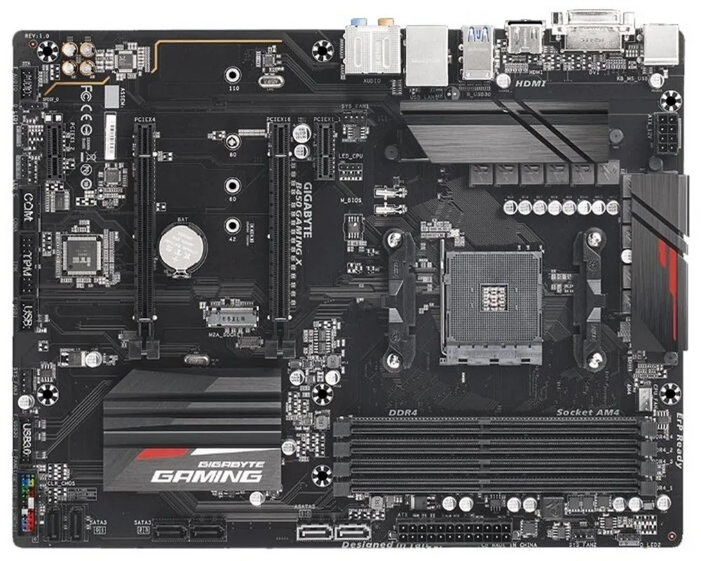 Placă de bază Gigabyte B450 GAMING X, AM4, AMD B450, ATX