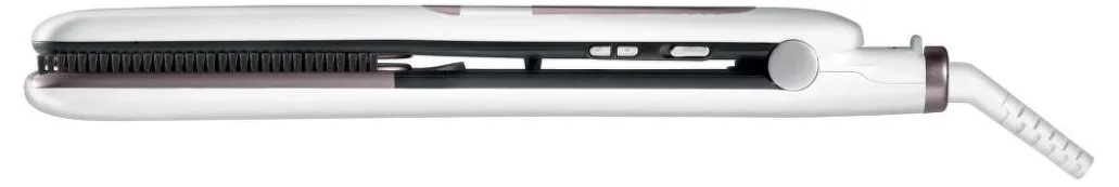 Placă de îndreptat părul Rowenta Brush & Straight SF7510F0, Alb | Roz