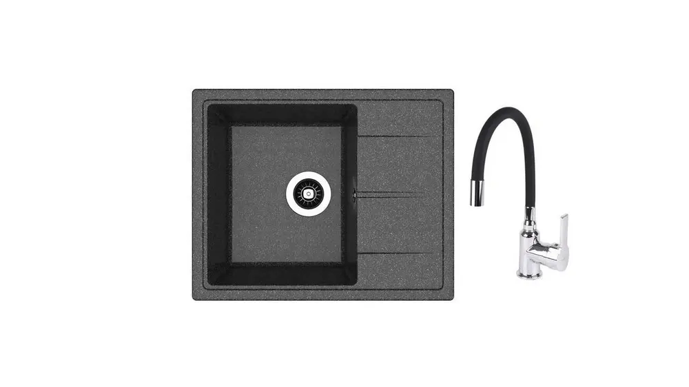 SET chiuveta Dr Gans Nica 580 + SanDonna F 9995 negru