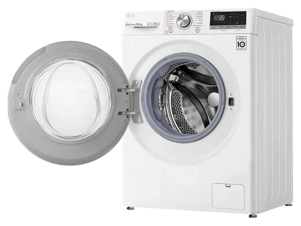 Mașină de spălat LG F4WV710S2E, 10,5kg, Alb