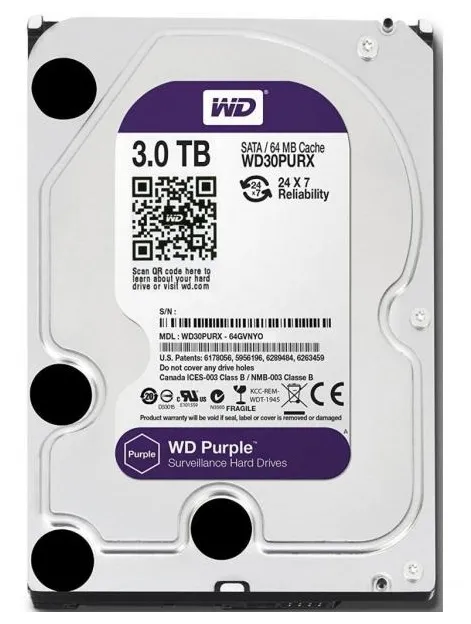 Unitate HDD Western Digital WD Purple, 3.5", 3 TB <WD30PURZ>