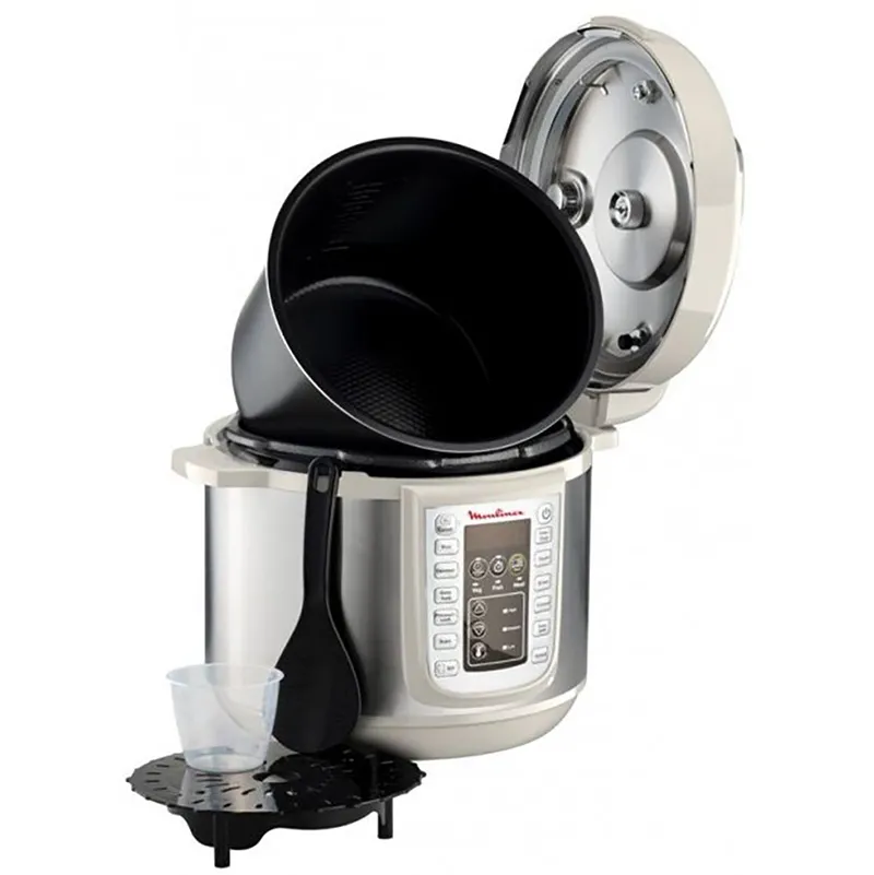 Aparat de gătit multifuncțional sub presiune Moulinex CE505A10, Alb Argintiu