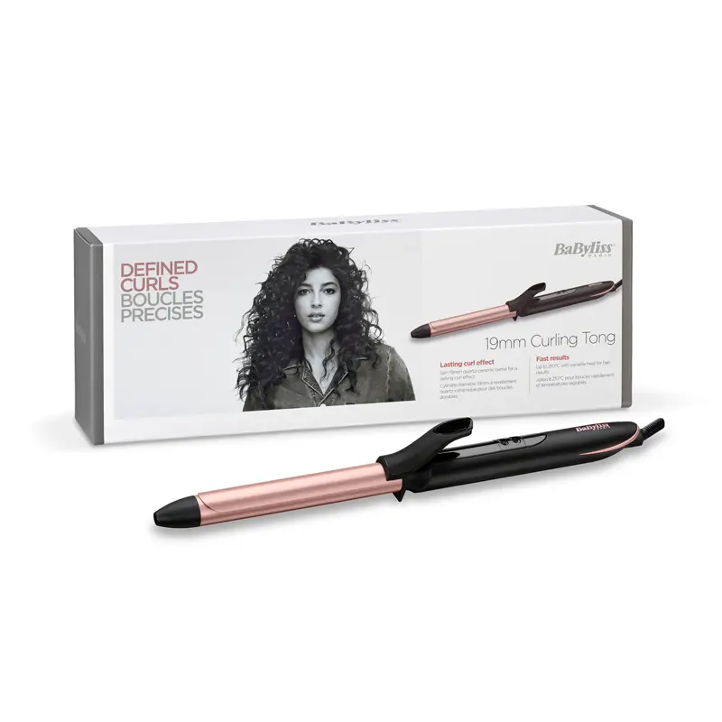 Ondulator de păr BaByliss C450E, Negru | Roz