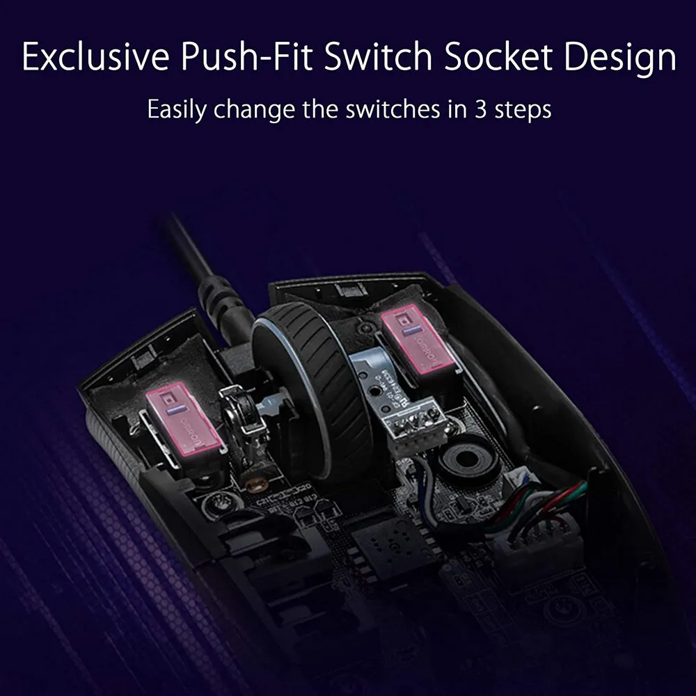 Gaming Mouse ASUS ROG Strix Impact II, Negru