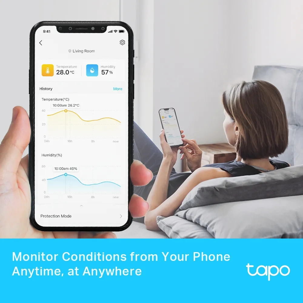 Smart senzor de temperatura și umiditate TP-LINK Tapo T315, Alb