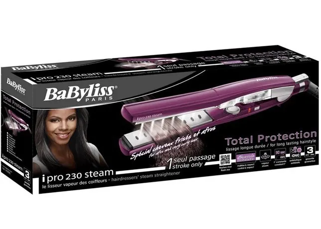Placă de îndreptat părul BaByliss iPro 230 steam ST292E, Violet