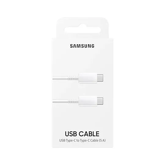 Cablu încărcare și sincronizare Samsung EP-DN975BWRGRU, USB Type-C/USB Type-C, 1m, Alb