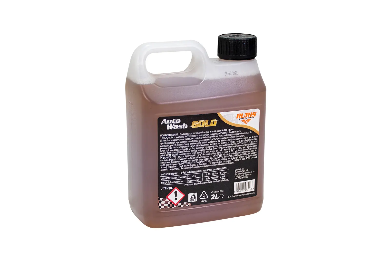Detergent Ruris Auto Wash Gold 2L