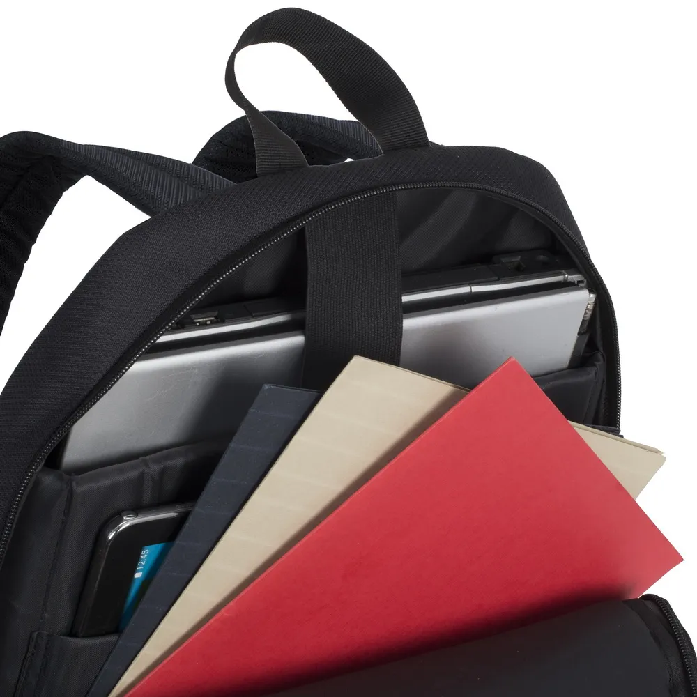 Rucsac pentru Laptop RivaCase Komodo, 15.6", Poliester, Negru