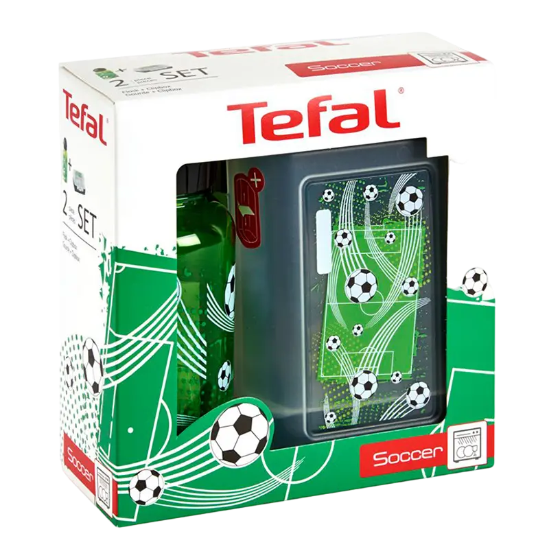 Set pentru prânz pentru copii Tefal Soccer, Verde