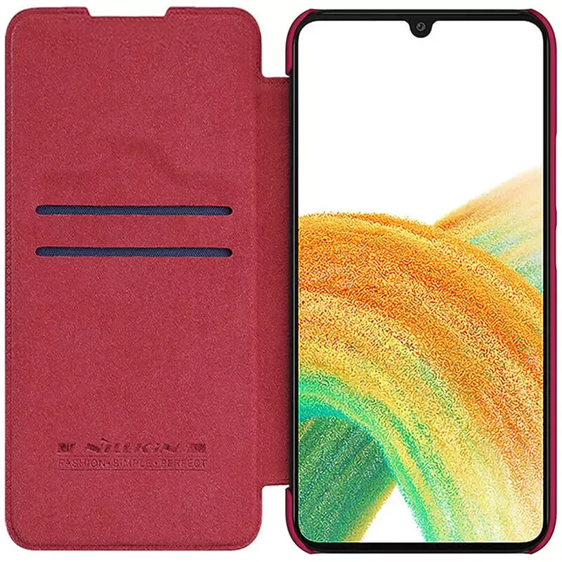Husă tip carte Nillkin Galaxy A34 - Qin LC, Roșu