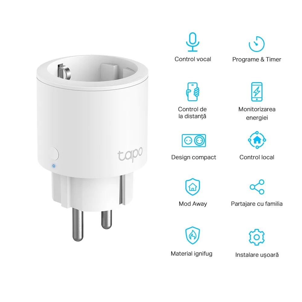 Priză inteligentă TP-LINK Tapo P115, Alb