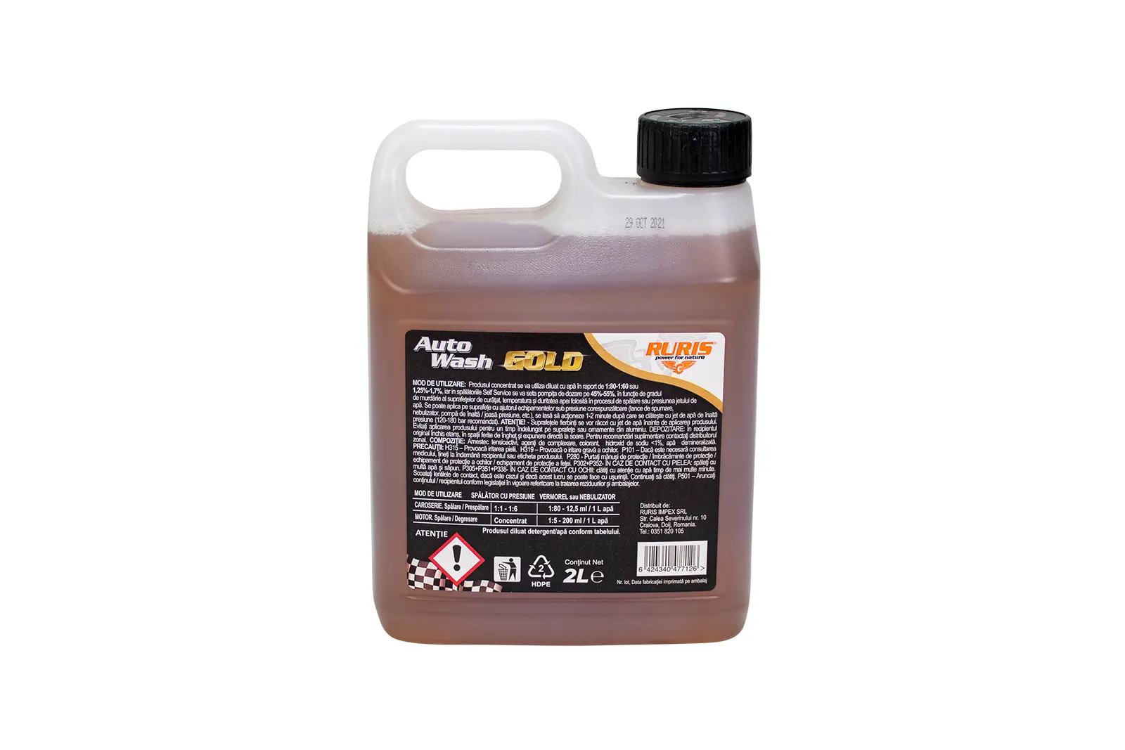 Detergent Ruris Auto Wash Gold 2L