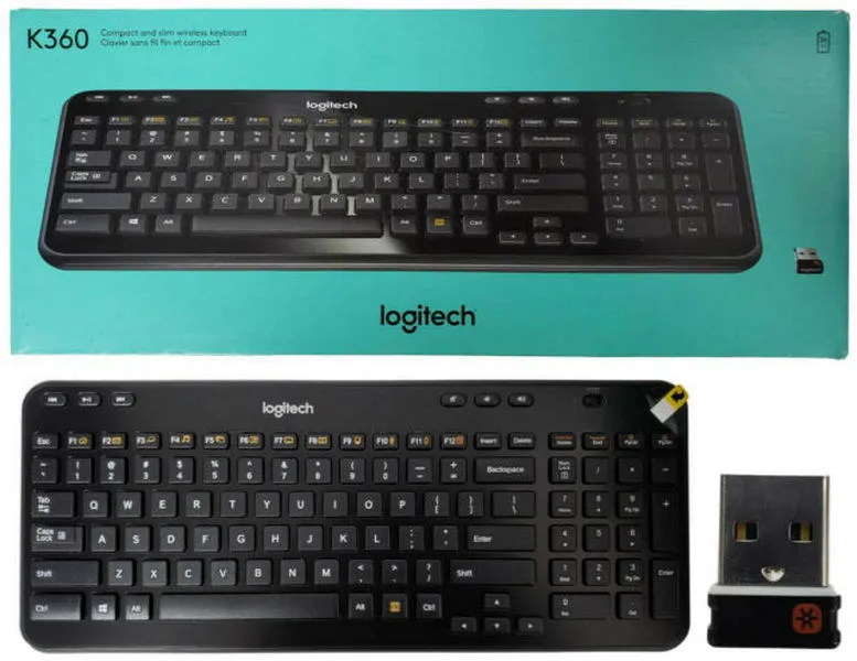 Tastatură Logitech K360, Fără fir, Negru