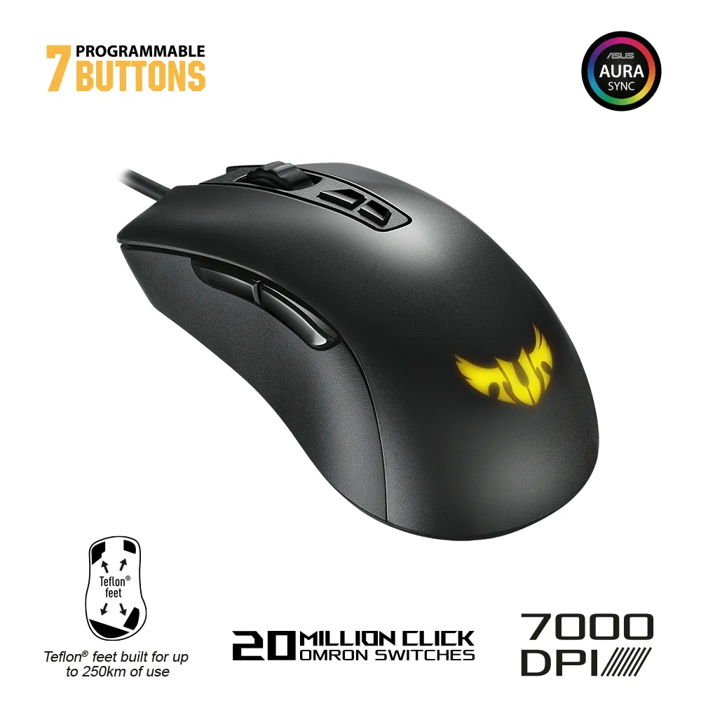 Gaming Mouse ASUS TUF Gaming M3, Metal gri