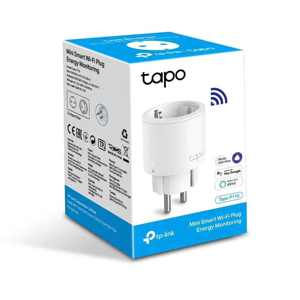 Priză inteligentă TP-LINK Tapo P115, Alb