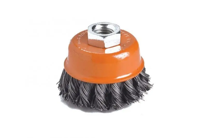 Perie cupa din sarma rasucita cu piulita Villager WBA 65KB