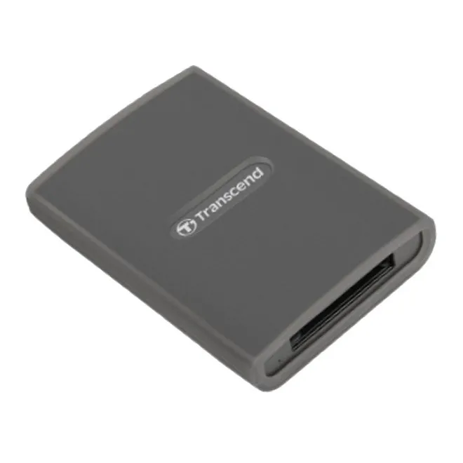 Cititor de carduri Transcend TS-RDE2, USB Type-C, USB Type-A, Gri