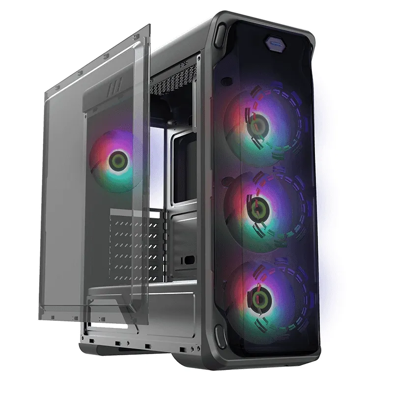 Carcasă PC Gamemax StarLight FRGB, Midi-Tower, ATX, Negru