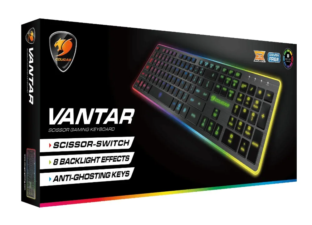Tastatură Cougar Vantar, Cu fir, Negru