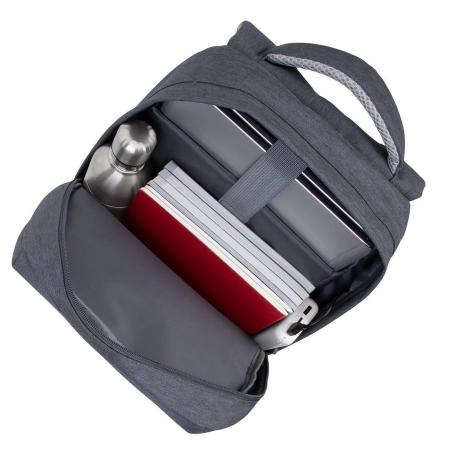 Rucsac pentru Laptop RivaCase Prater, 15.6", Poliester, Gri închis