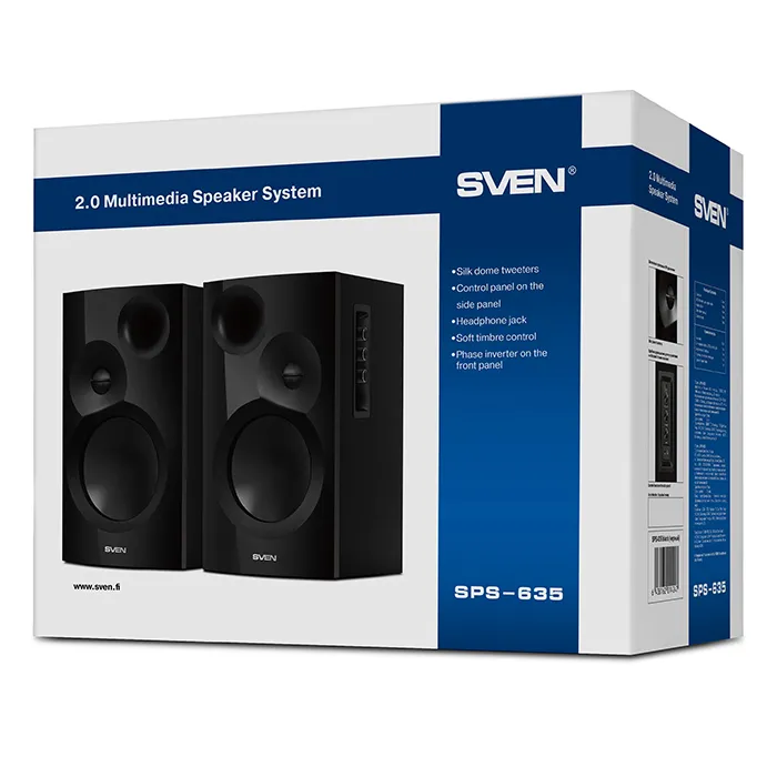 Boxe pentru calculator 2.0 SVEN SPS-635, Negru