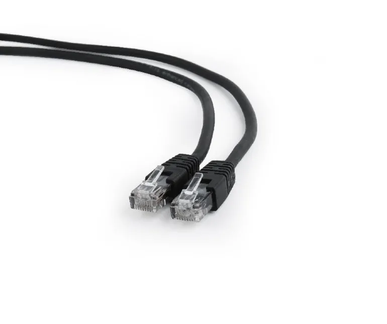 Patch cord Cablexpert PP6U-0.25M/BK, Cat6 UTP, 0,25m, Negru