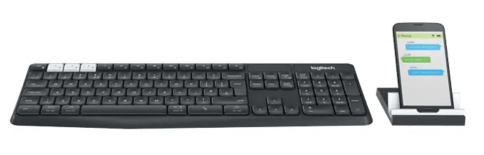 Tastatură Logitech K375s, Fără fir, Grafit